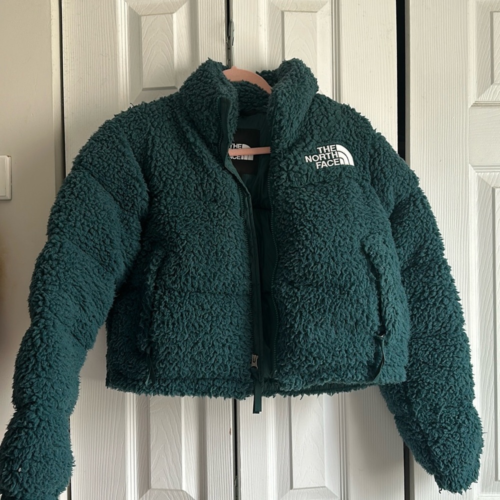 The North Face Women's High Pile Fleece Nuptse Jacket - PONDEROSA GREEN